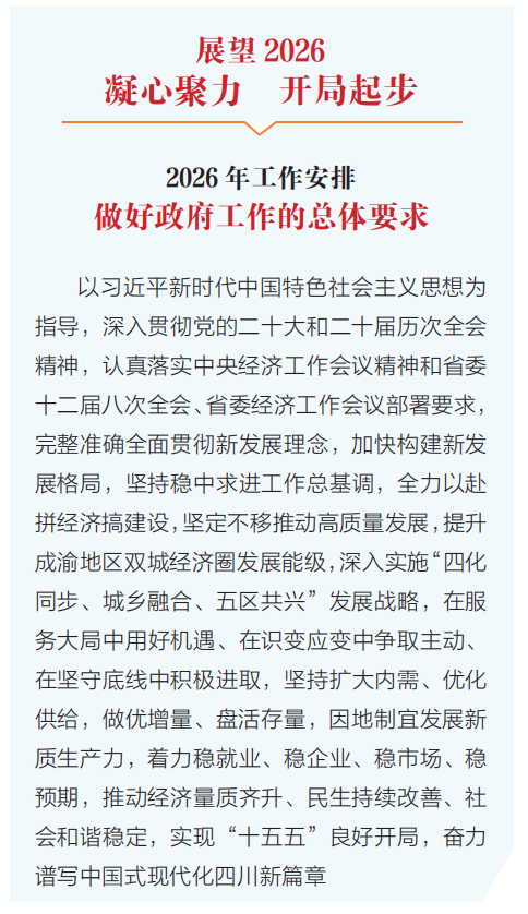 一图读懂2026年四川省政府工作报告 - 四川党建网 - 中共四川省委机关刊主办